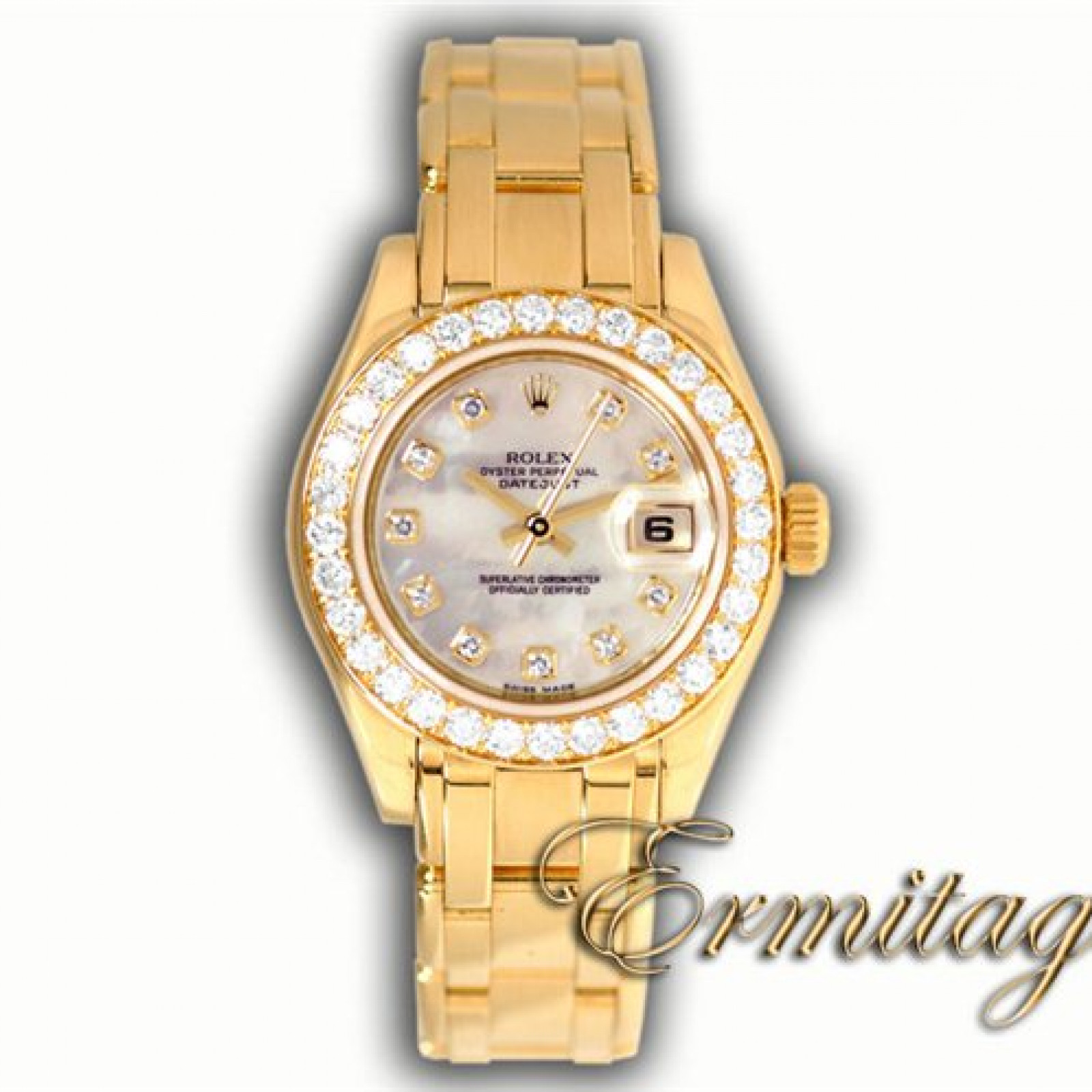 White Diamond Bezel & Dial Rolex Datejust Pearlmaster 80298